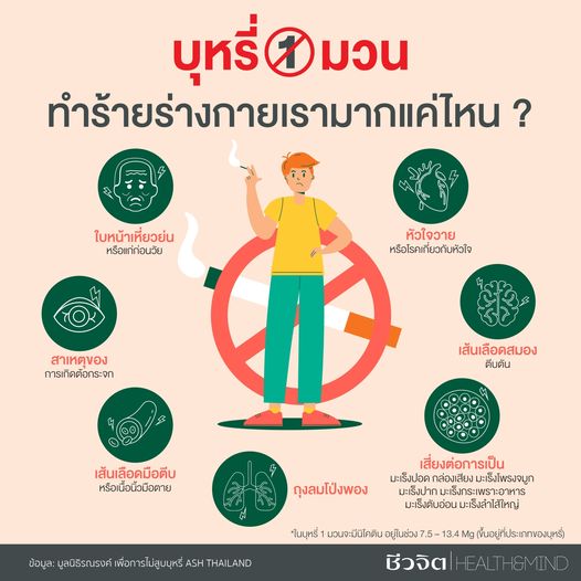 บุหรี 1 มวนทำร้ายร่างกายเรามากแค่ไหน