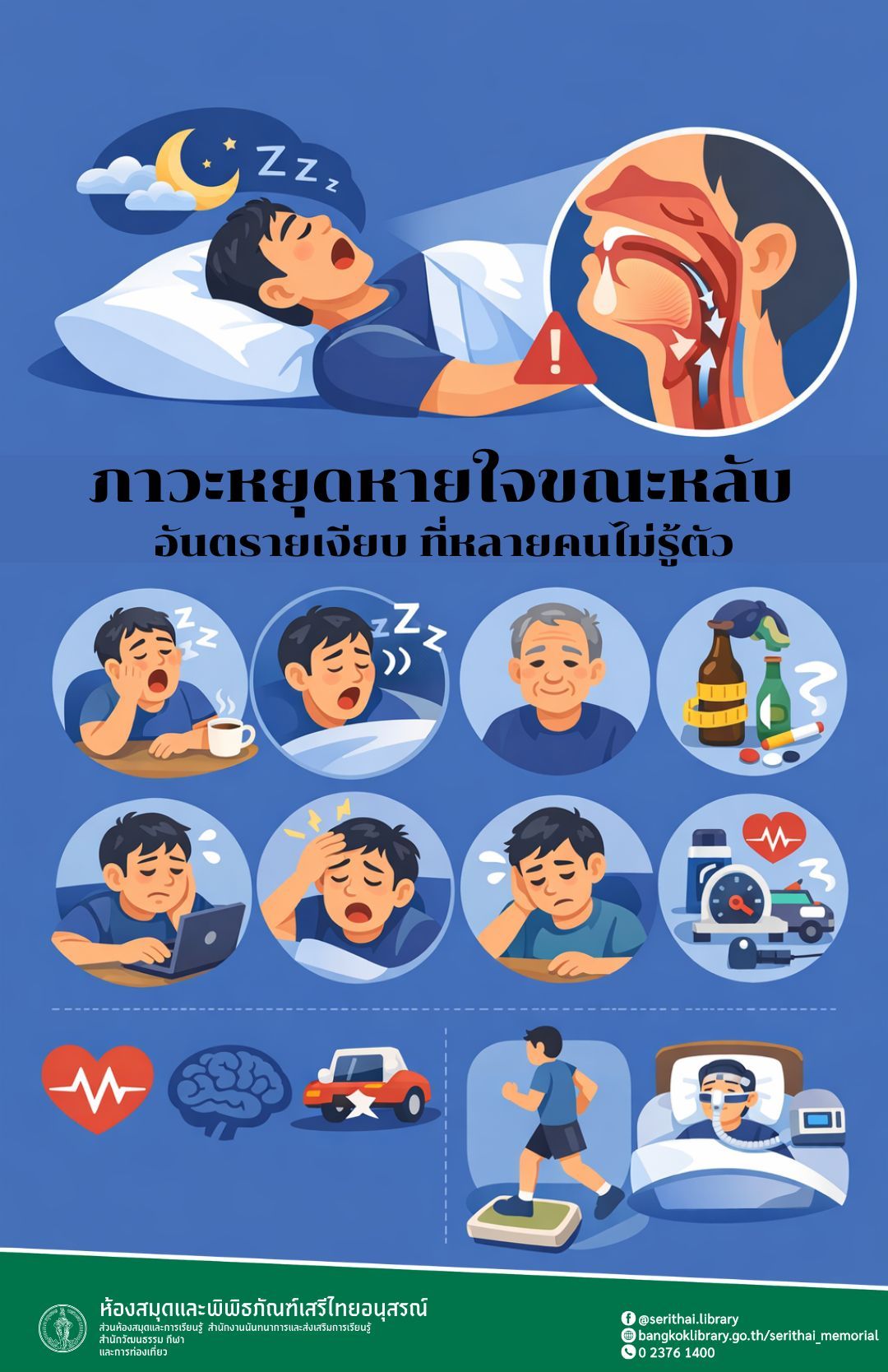 ภาวะหยุดหายใจขณะหลับ (Sleep Apnea)