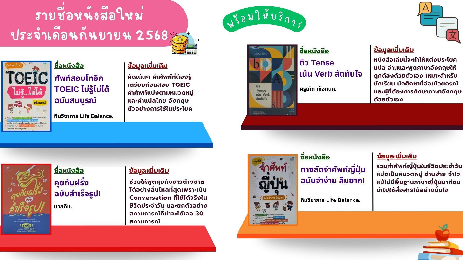 หนังสือแนะนำ ประจำเดือนกันยายน 2568
