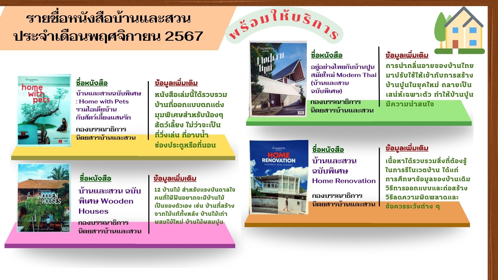 แนะนำหนังสือใหม่เดือนพฤศจิกายน 2567