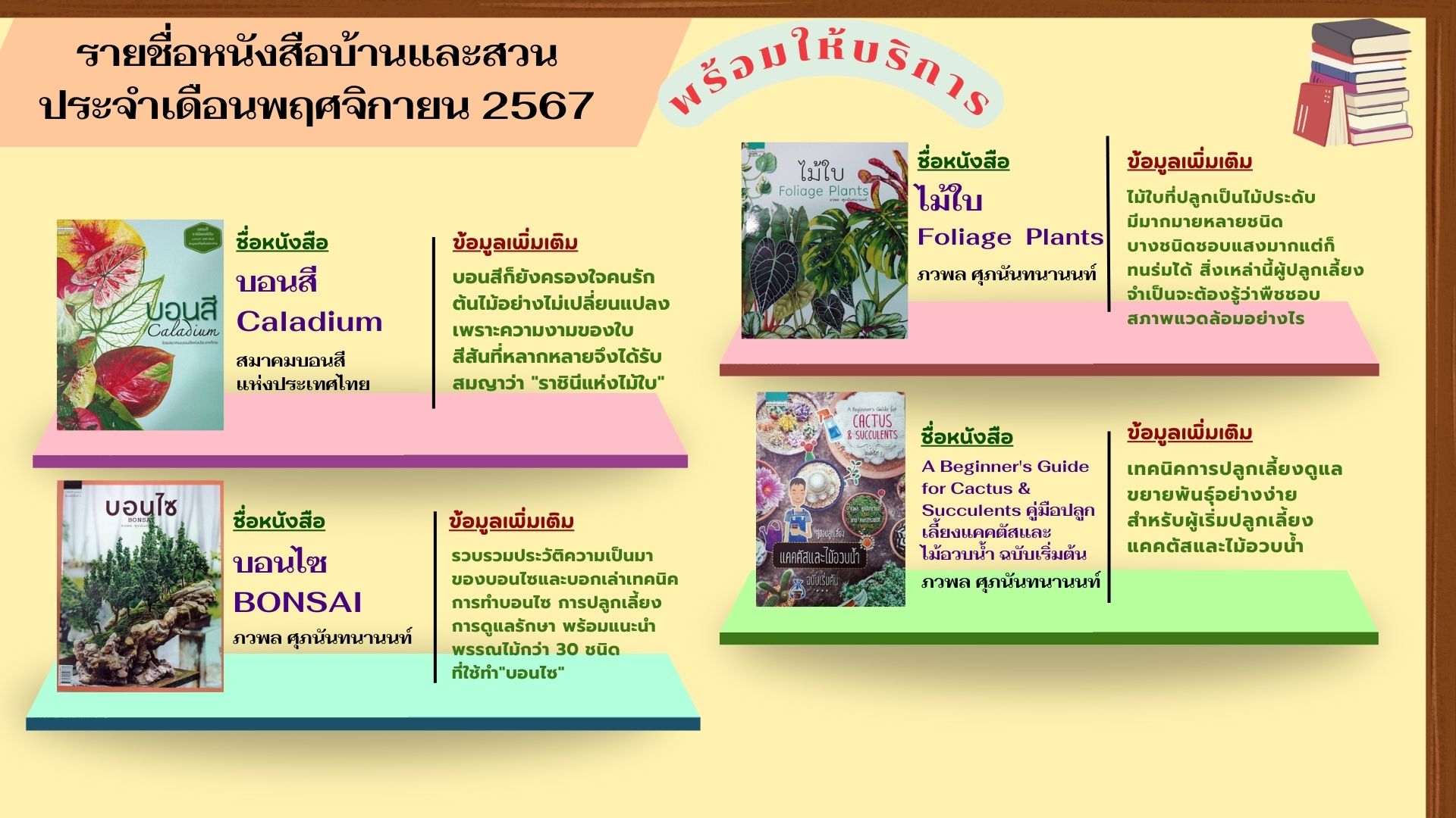 แนะนำหนังสือเดือนพฤศจิกายน 2567