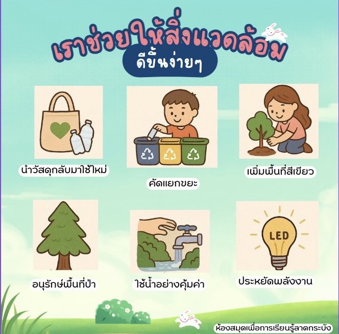 สิ่งแวดล้อมดีขึ้นได้ง่าย ๆ ด้วยมือของเราเอง 
