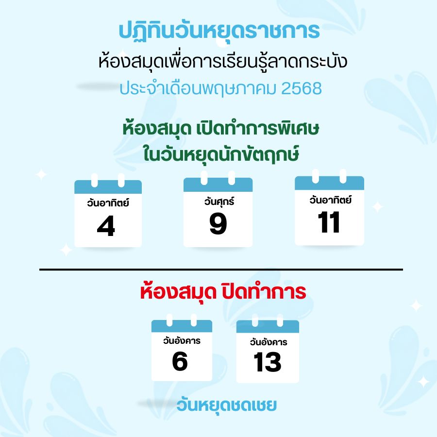 ปฏิทินวันหยุดราชการเดือนพฤษภาคม 2568
