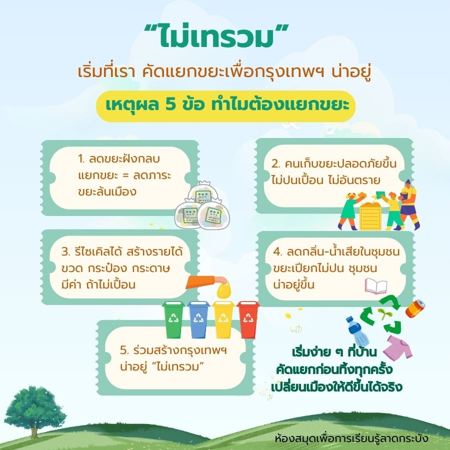 เหตุผล 5 ข้อ ทำไมต้องแยกขยะ