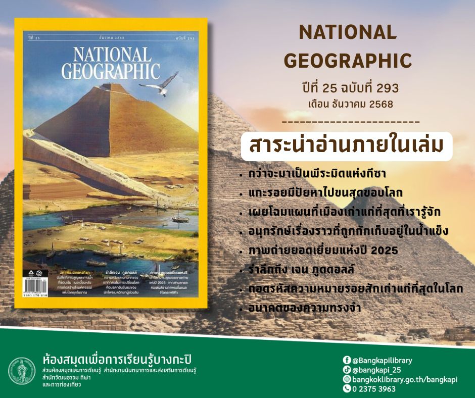  “National Geographic“ ฉบับที่ 293 วันที่ เดือน ธันวาคม 68