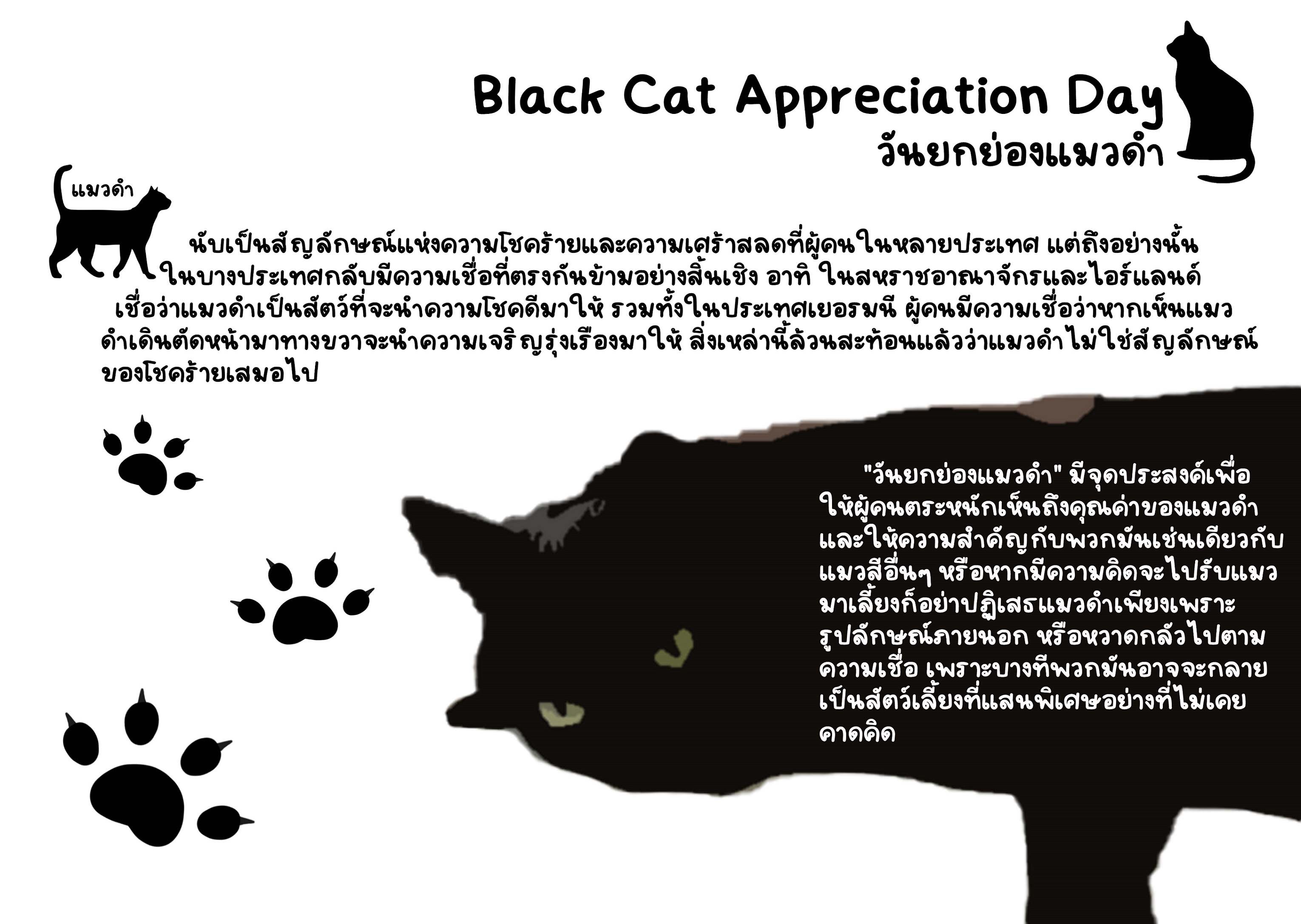 วันยกย่องแมวดำ (Black Cat Appreciation Day)