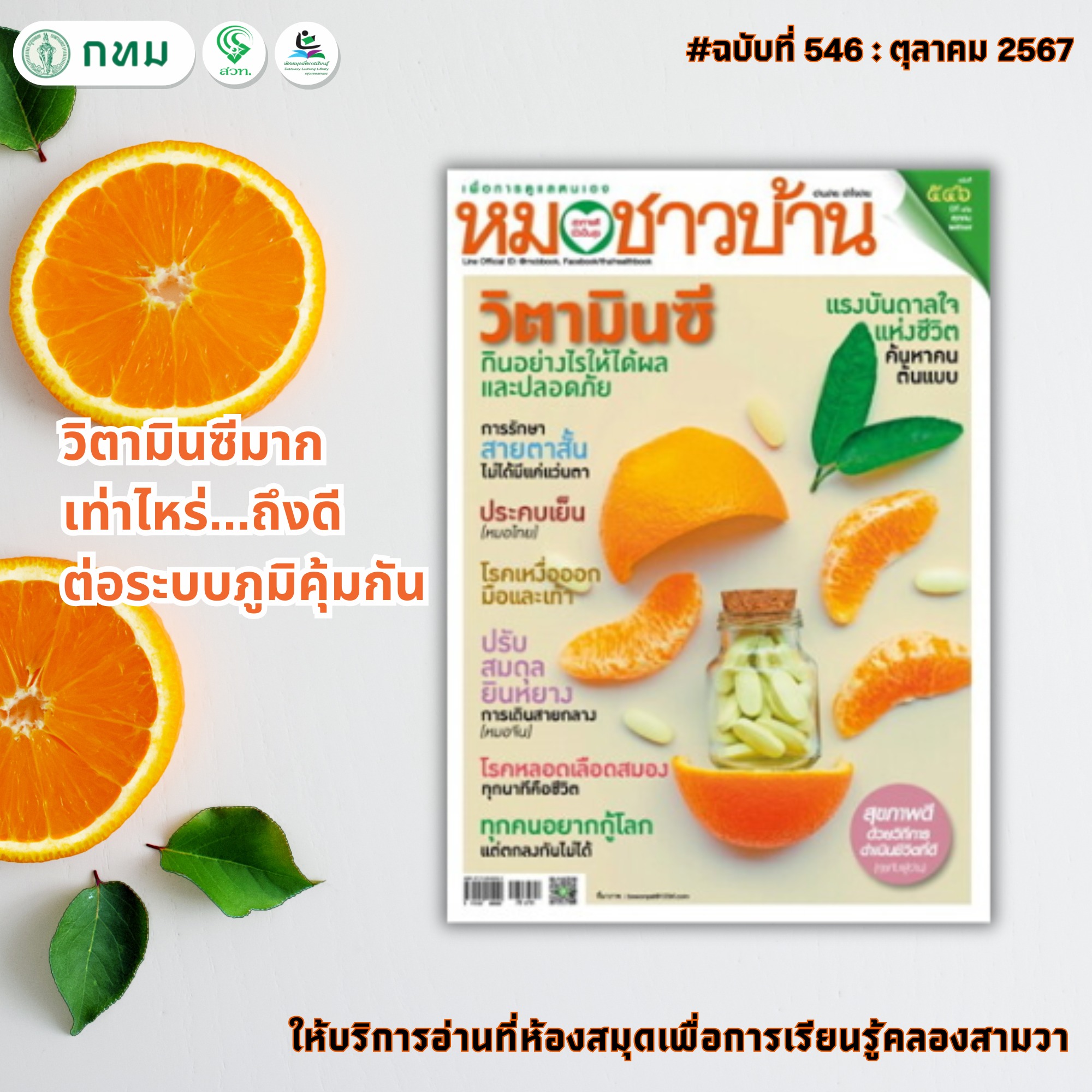 หมอชาวบ้าน ฉบับที่ 546 ตุลาคม 2567