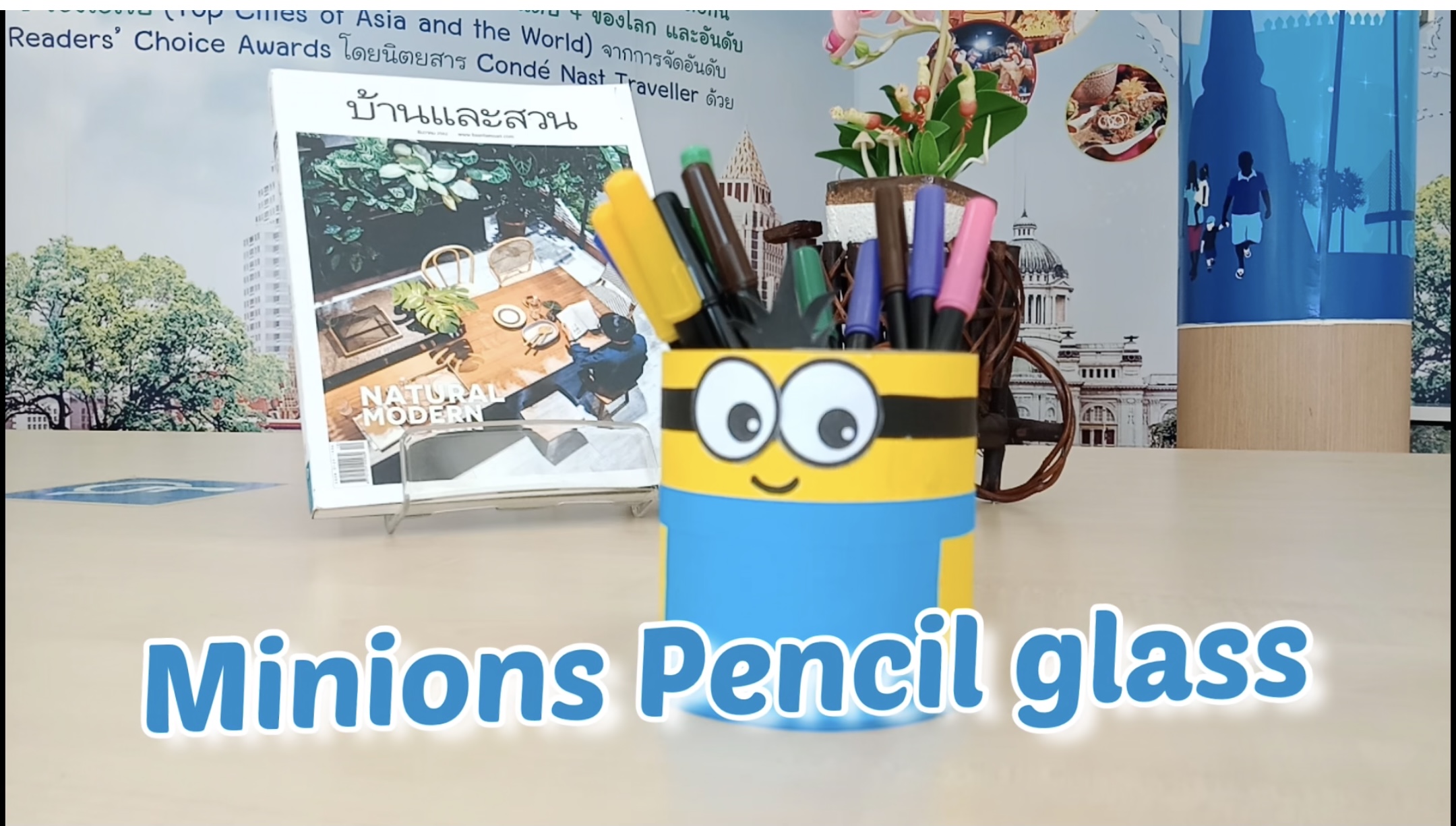 MINIONS PENCIL GLASS