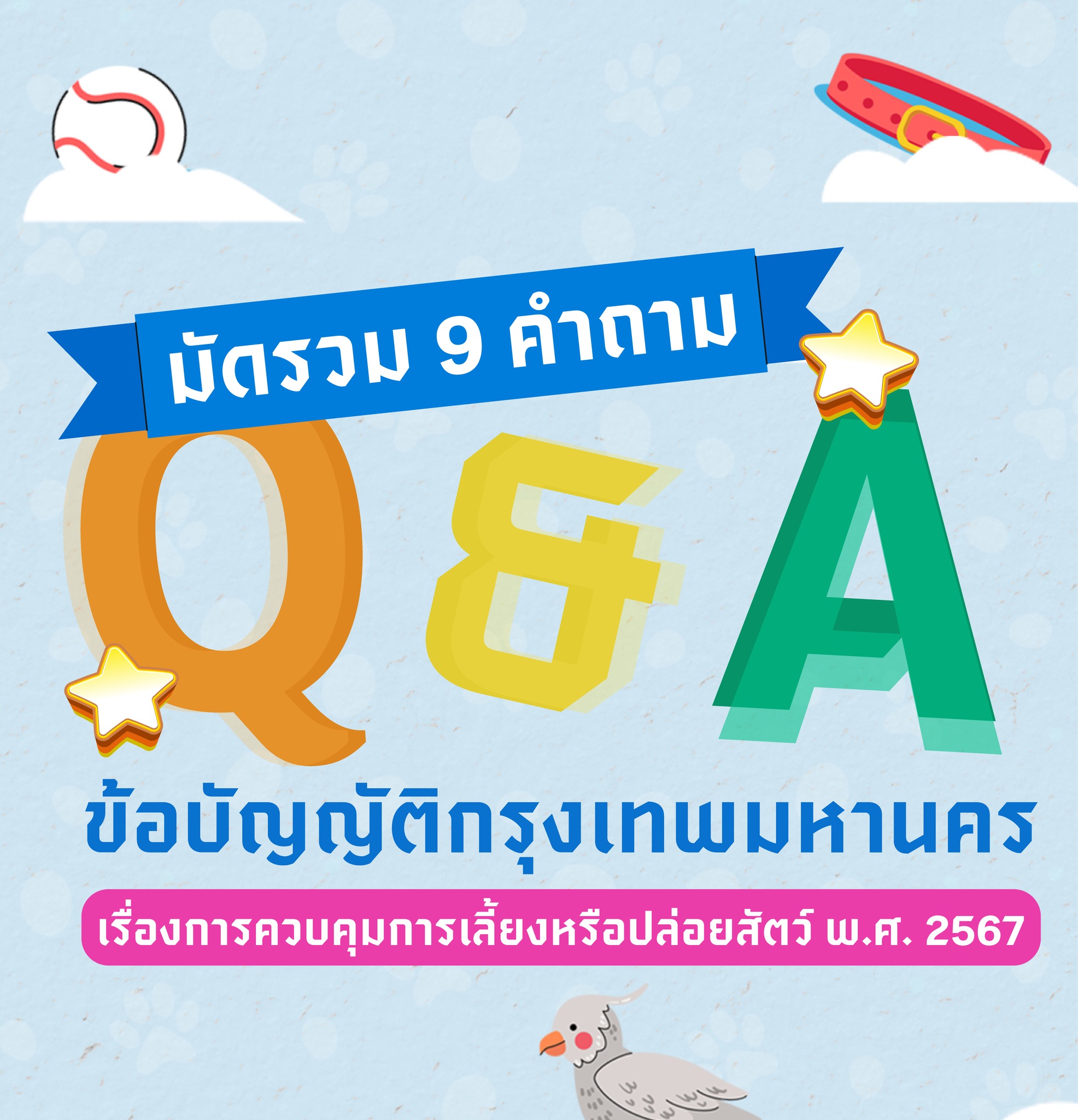 ข้อบัญญัติฯ ใหม่! เรื่องการควบคุมการเลี้ยงหรือปล่อยสัตว์ พ.ศ. 2567