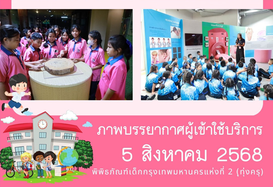 ​ภาพบรรยากาศการทัศนศึกษา ของน้อง ๆ จาก โรงเรียนบ้านขุนประเทศ และโรงเรียนวัดราชคฤห์ ณ พิพิธภัณฑ์เด็กกรุงเทพมหานครแห่งที่ 2 (ทุ่งครุ) วันอังคารที่ 5 สิงหาคม 2568