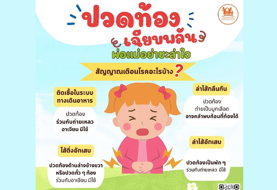 ปวดท้องเฉียบพลัน พ่อแม่อย่าชะล่าใจ