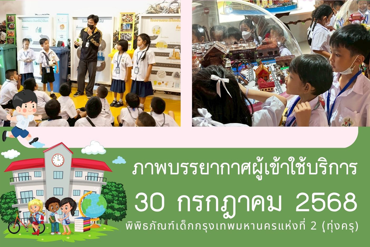 ภาพบรรยากาศการทัศนศึกษา ของน้อง ๆ จาก โรงเรียนบ้านขุนประเทศ ณ พิพิธภัณฑ์เด็กกรุงเทพมหานครแห่งที่ 2 (ทุ่งครุ) วันพุธที่ 30 กรกฎาคม 2568